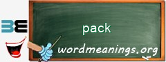 WordMeaning blackboard for pack